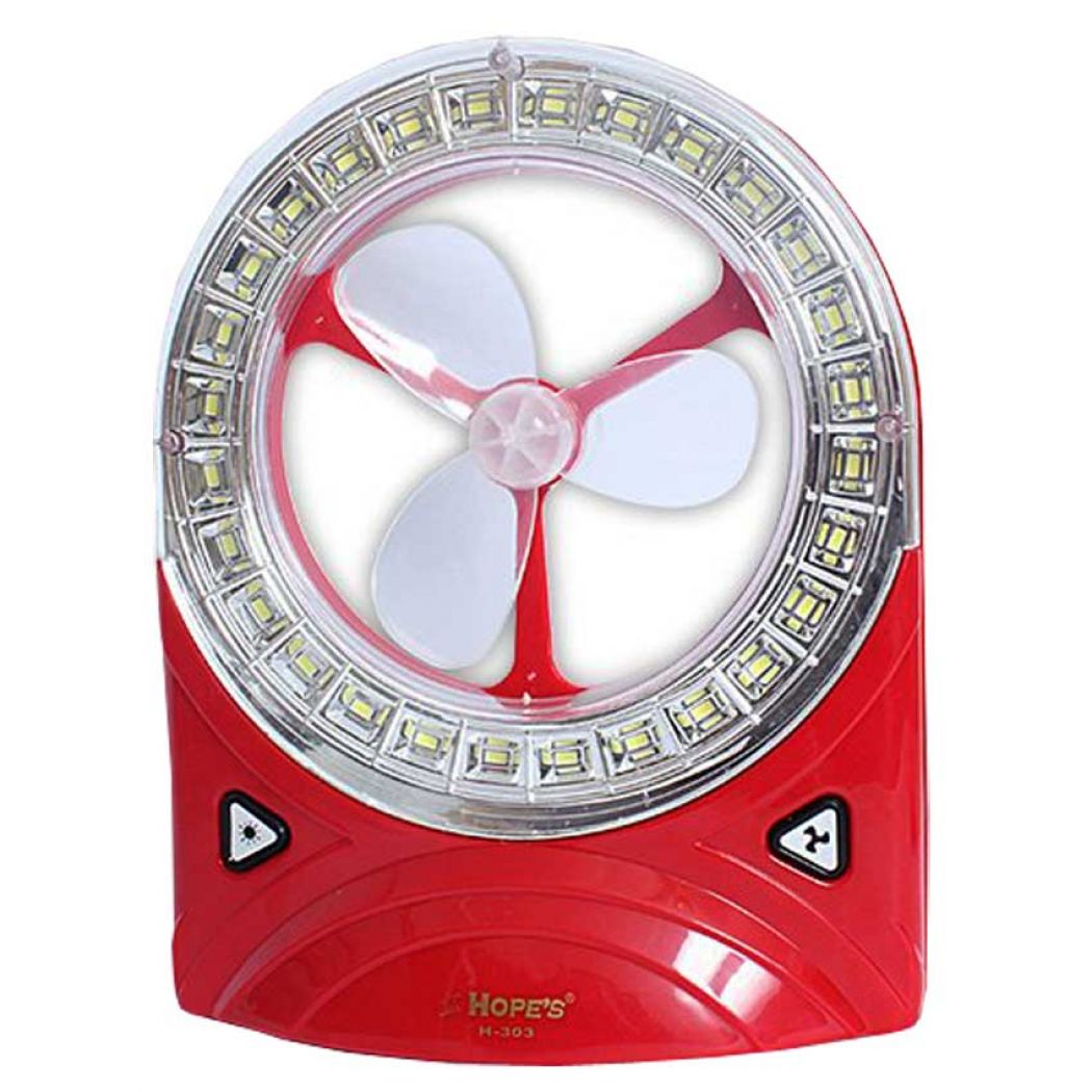 Rechargeable Fan with Super Bright SMD Emergency Light